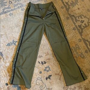 Fashion Nova Khaki Zipper Pants